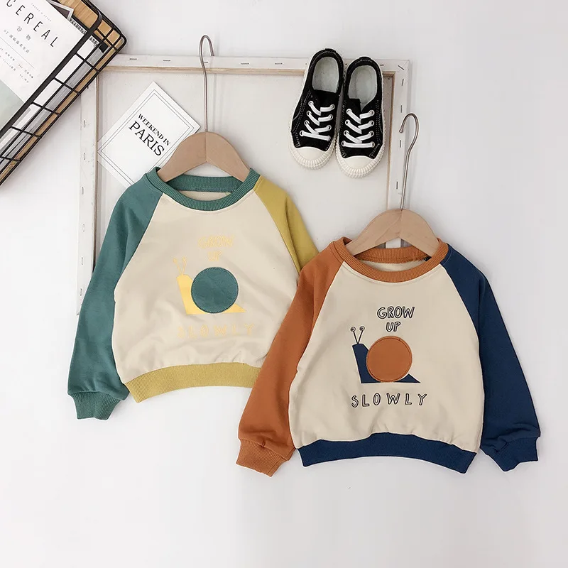 Осенне зимняя одежда новая детская толстовки с капюшоном буквенным принтом