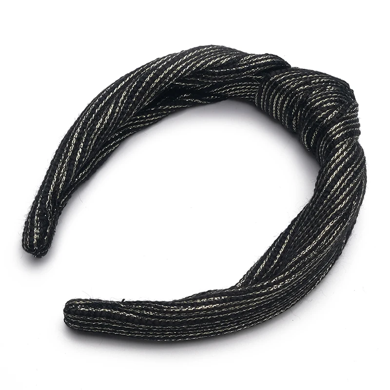 Amorita Узелок Дизайн для укладки модная резинка для волос - Окраска металла: black stripe