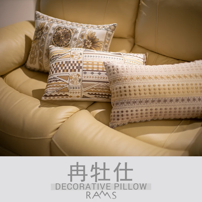 2020 Rams Embroidered Decorative Geometric Pillow Cushion Home Decor Embroidery COVER ONLY NO FILLING | Дом и сад