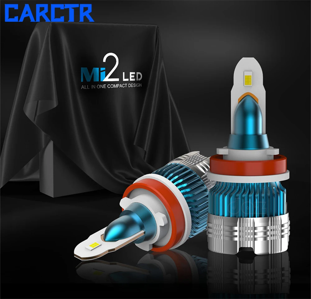 

CARCTR 1 Pair MINI 2 Led Car Headlights Bulbs H1 H4 Bulbs H7 H8/9/11 9005 9006 9012 12V 10000LM 72W High Power Car Lights MINI2