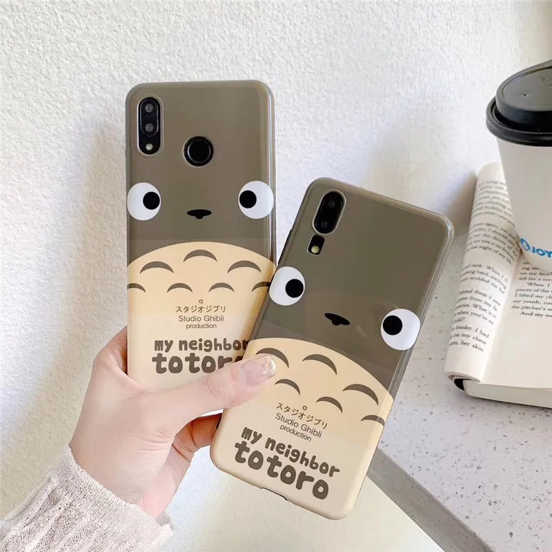 Милый чехол для телефона Meachy Totoro huawei P20 P30 Pro Honor 10 Mate20 мягкий силиконовый