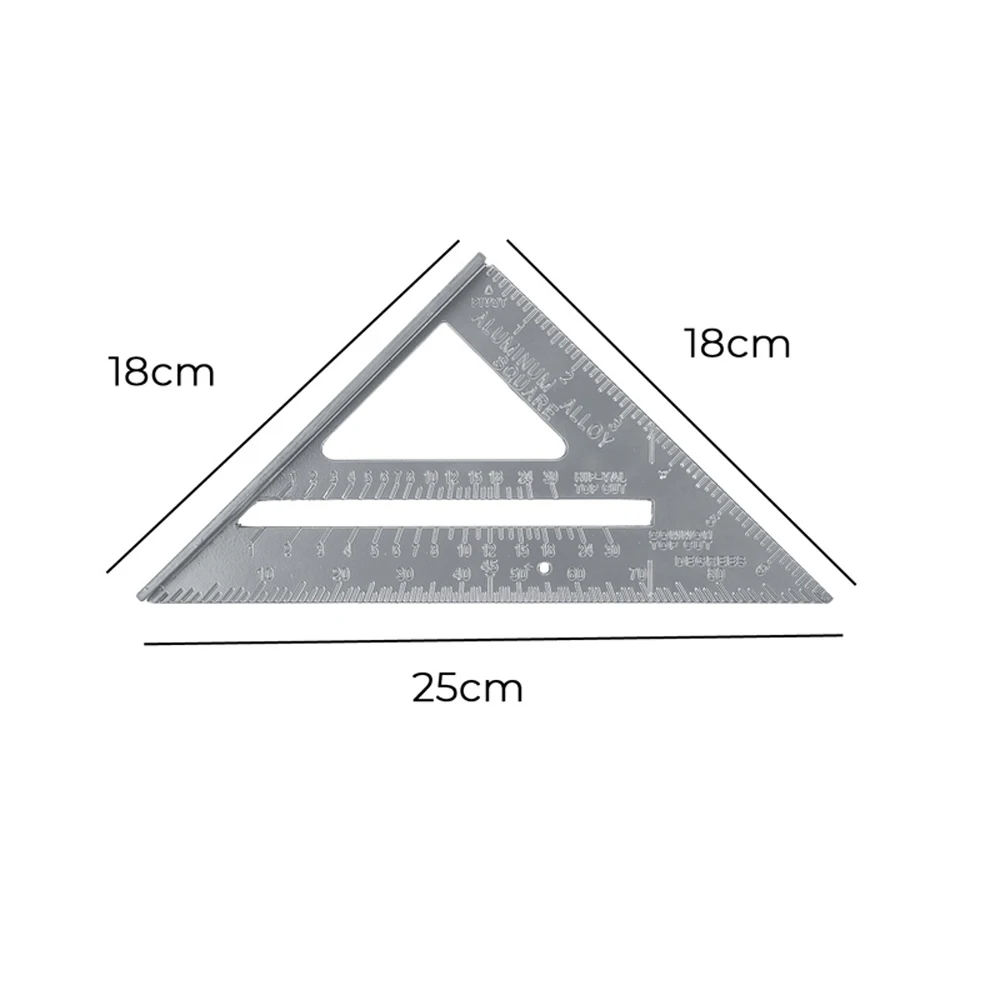 7 дюймов инструмент измерения Площади Правитель Алюминий сплав Скорость транспортир под углом для плотника Tri-квадратный линии скрап-Пила Руководство