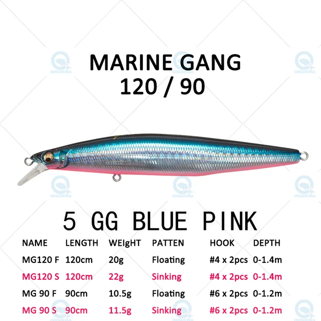 JAPAN Megabass Marine Gang 120F 120 90 F 90S Floating BASS Fishing