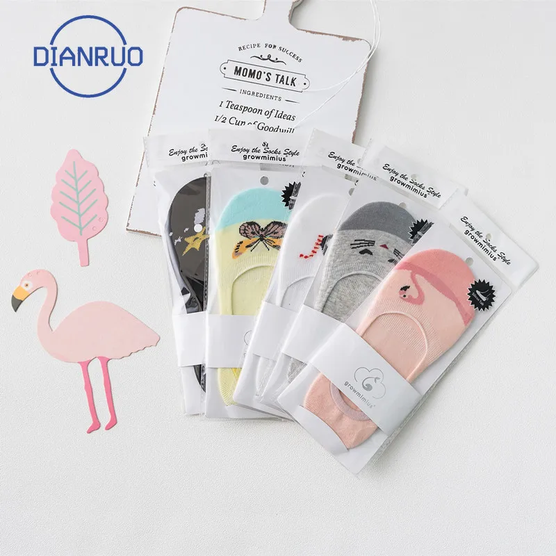 DIANRUO/милые носки с животными для женщин Сезон лето Забавные короткие