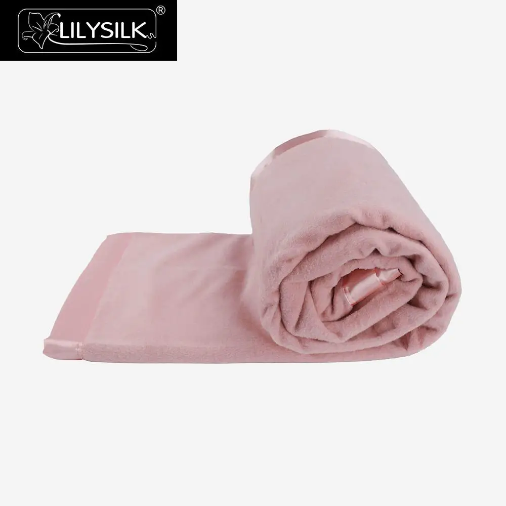 LilySilk шелковое одеяло из чистого шелка класса A для красоты и ухода за кожей Роскошный Розовый Оранжевый 210x230 см домашний текстиль - Цвет: Pink