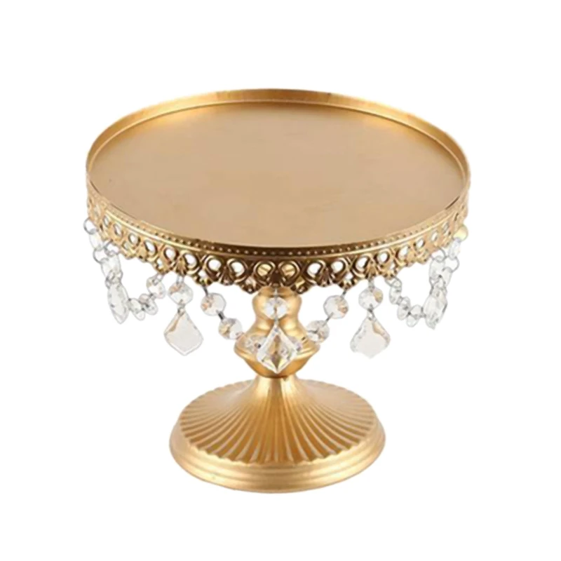 

Top Sale Gold Mirror Wedding Dessert Tray Cake Stand Wedding Party Birthday Decoration Plate Cake Biscuits Display