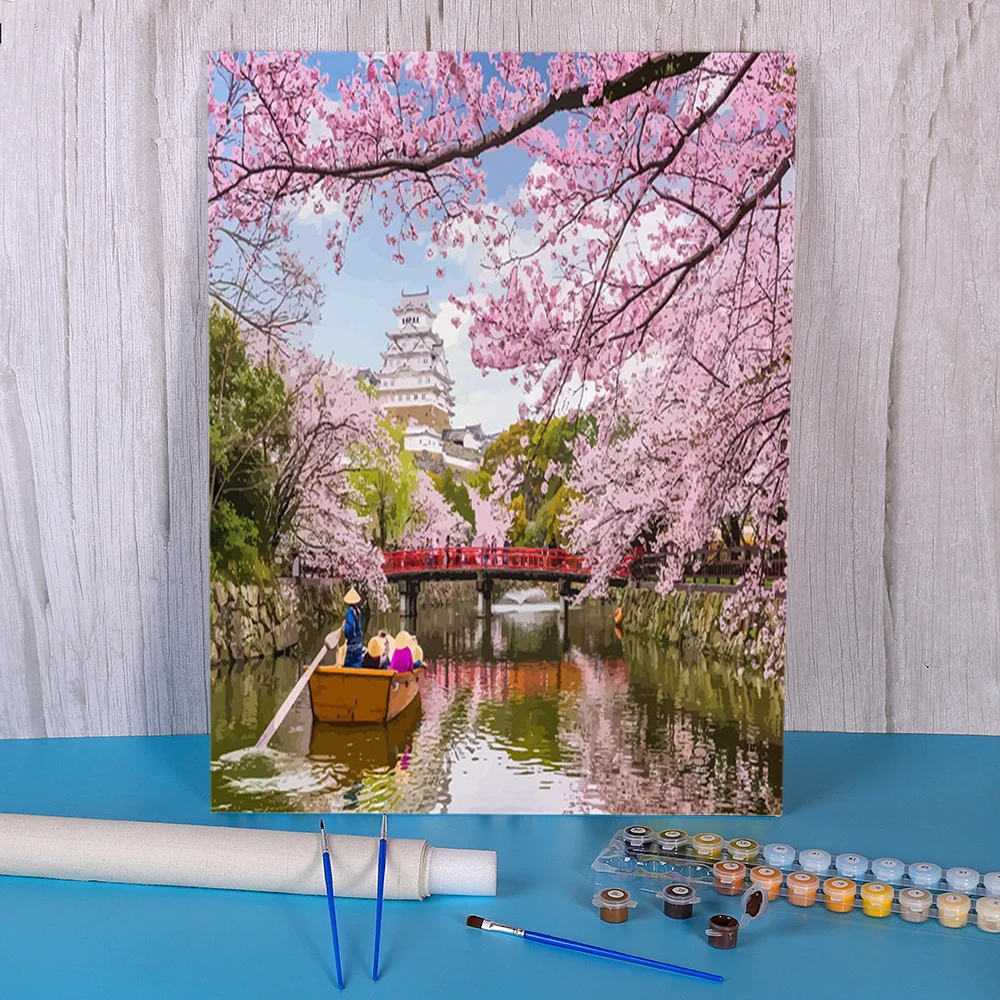 Landscape Scenery Paint By Numbers Complete Kit Acrylic Paints 40*50