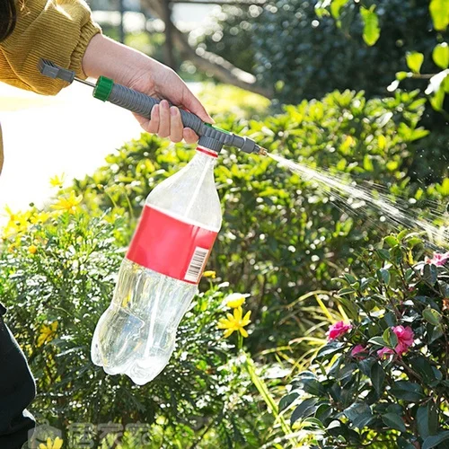 1pcs Household High Pressure Air Pump Manual Sprayer Garden Adjustable Trolley Gun Nozzle Watering Spray Head with Joint | Дом и сад