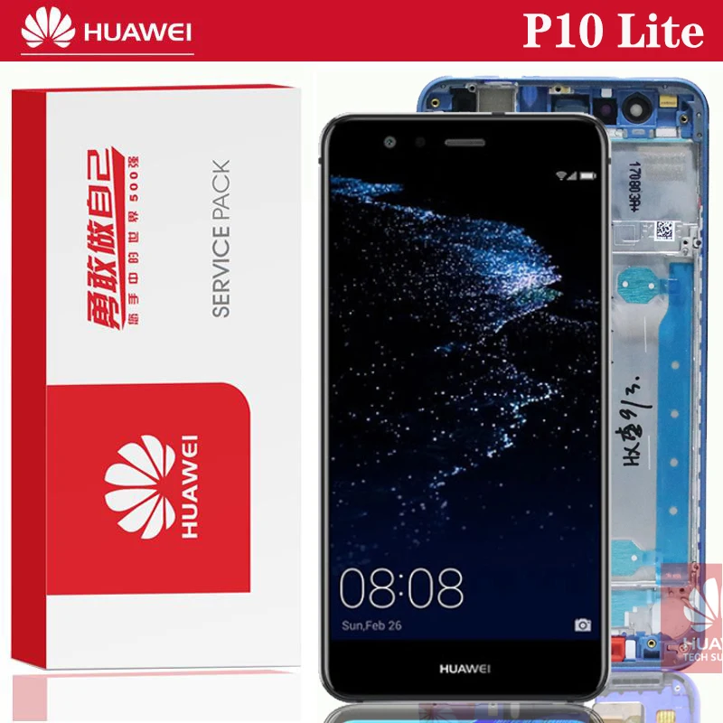 Оригинал ААА 5 2 ''ЖК дисплей с рамкой для HUAWEI P10 Lite ЖК сенсорный экран WAS LX1 LX1A LX2