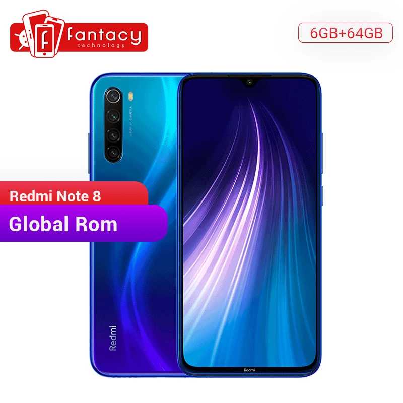 Global ROM Xiaomi Redmi Note 8 6GB 64GB 48MP Quad Camera Smartphone Snapdragon 665 Octa Core 6.3