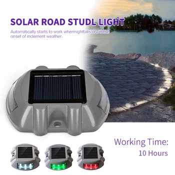 

Outdoor Light Solar Road Stud Light Cast Aluminum Warning Light Indicator Double-sided 6LED Induction Light Solar Lamps