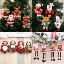 Подвески для рождественских украшений, игрушка для улицы, рождественская елка, подвесные украшения, Санта Клаус, снеговик, медведь, лось, кукла для домашнего декора, детский подарок