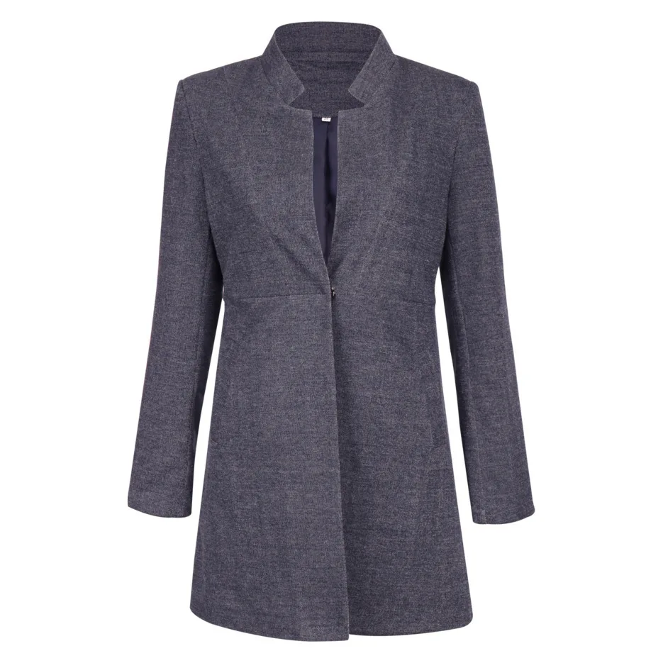 Шерстяное пальто для женщин Abrigos Mujer Invierno воротник-стойка ...