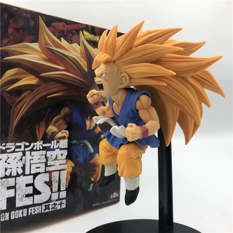 Dragon Ball Z Сон Гоку ребенок Супер Saiyan 3 Ver. ПВХ фигурка DBZ Goku Fighting FES Vegeta Коллекция Модель игрушки 20 см