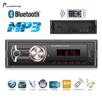 

AMPrime 1DIN Car Radios Stereo Remote Control Digital Bluetooth Audio Music Stereo 12V Car Radio MP3 Player USB/SD/AUX-IN