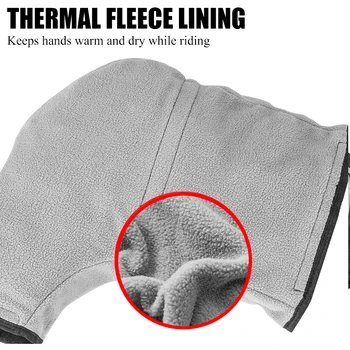ROCKBROS Bar Mitts Snowmobile/ATV/Dirt Bike Mitts Cycling Thermal Fleece Lining MTB Handlebar Windproof Winter Gloves Mittens 3