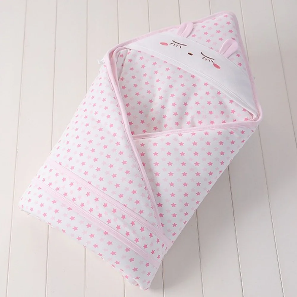 

Cute Rabbit Baby Swaddle Wrap Soft Muslin Blanket Multi-use Winter Infant Blankets Kids Bedding Sleeping Bag for Newborn Cotton