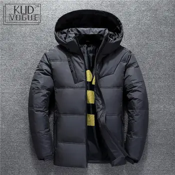 

Men's Winter Warm Duck Down Jacket Ski Jacket Snow Hooded Coat Climbing Oversize