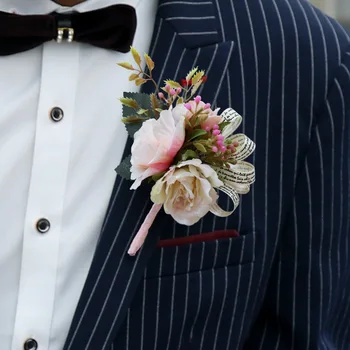 

... Our Bride and Groom Corsage the Groomsman and Bridesmaid jin hua Sister Friend Wrist Flower European Retro Simulation Silk