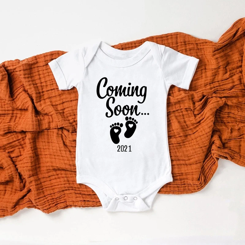 Детские скоро в продаже 2021 Ребенка Onesie объявление беременности хлопок от Carter's детский костюмчик