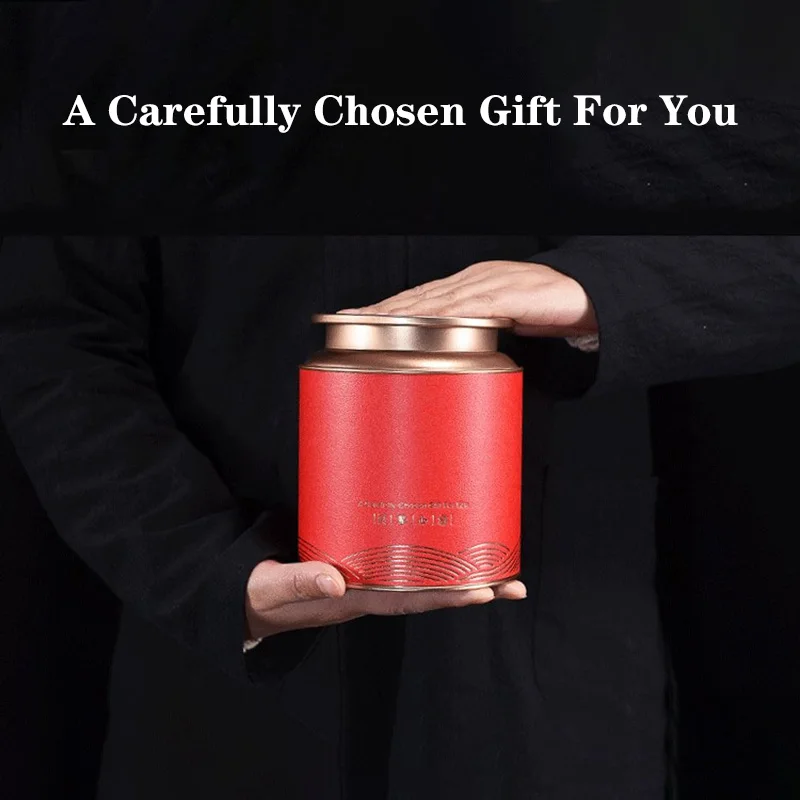 Metal Sealed Tea Tinplate Storage Jars Universal Chinese Tea Can Coffee Sugar Organizer Gift Box
