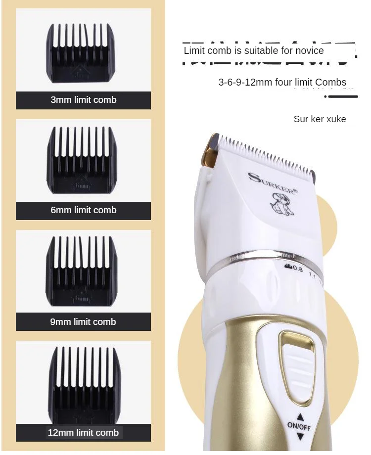 Rechargeable Pet Electric Shaver Ceramic Cutter Head Strong Power Electric Pet Hair Cutter