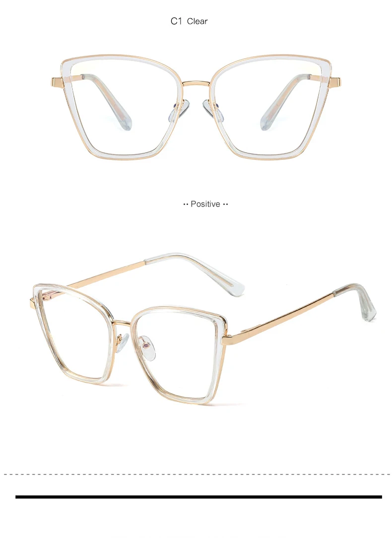 Hotony Optische Gläser Rahmen Rezept Blau Licht Blockieren Brillen UV400 Frauen Brille Anti-Beständig Staub Proof Mode – Detail 10