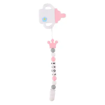 

1pc Pacifier Chain Soother Pacifier Chain Anti-drop Strap Clip Silicone Nipple Chain for Boys Infant Kids