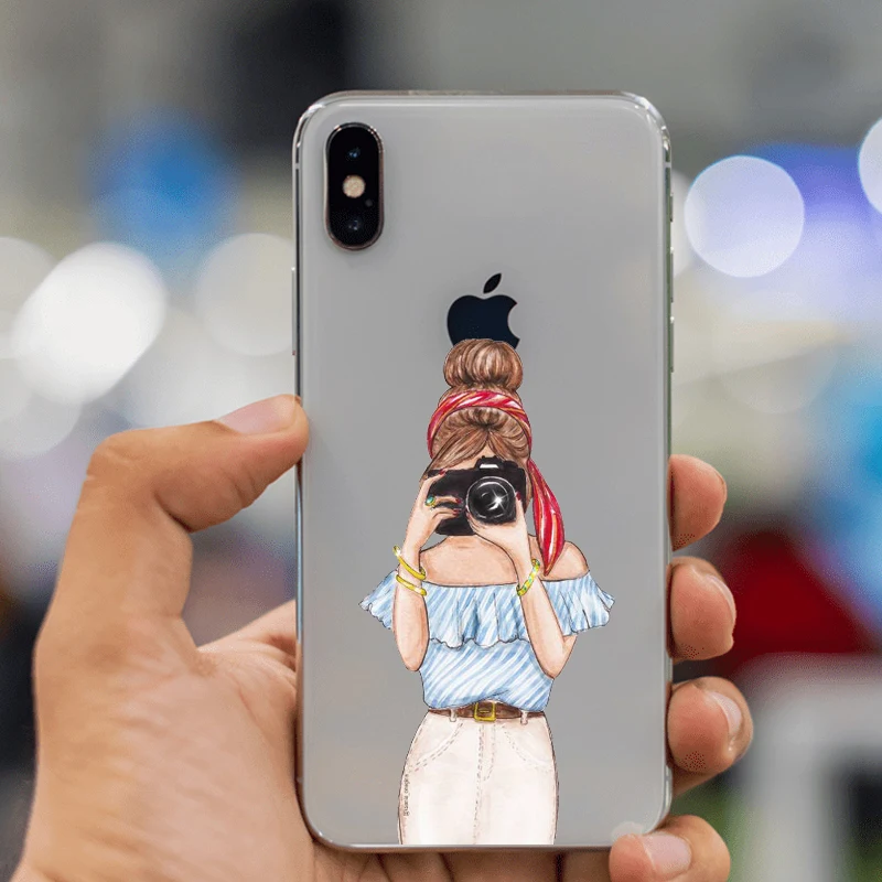 VOGUE queen Princess женский силиконовый чехол для телефона boss coffee из ТПУ для iphone 11 11Pro 5C 6 6S 7 8 Plus 5s 5 SE X XR XS Max - Цвет: TPU