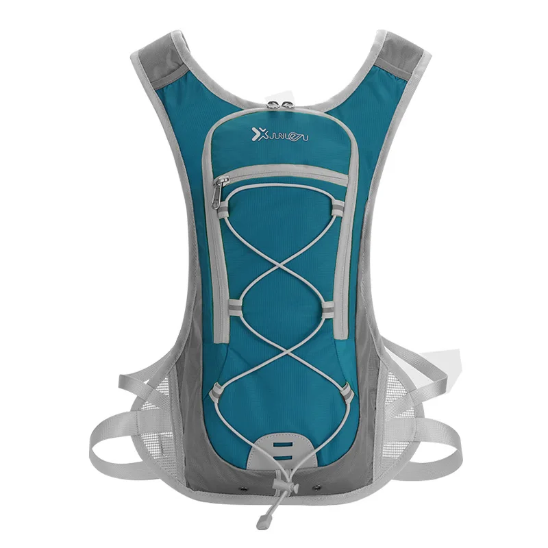 Ультра-легкая Беговая велосипедная фляга для воды 2L открытый спортивный рюкзак велосипедный туризм альпинистская сумка водный эластичный рюкзак - Цвет: Navy blue