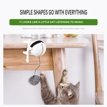 

New Electric Cat Toy Funny Cat Teaser Ball Toy Automatic Lifting Spring Rod Yo-Yo Lifting Ball Interactive Puzzle Smart Pet Toys