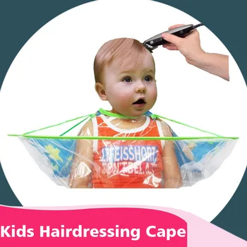 

Easy Clean Waterproof Clothes Child Kids Hairdressing Cape Styling Solid Cartoon Cloak Anti Static Salon Tool Home Haircut Apron
