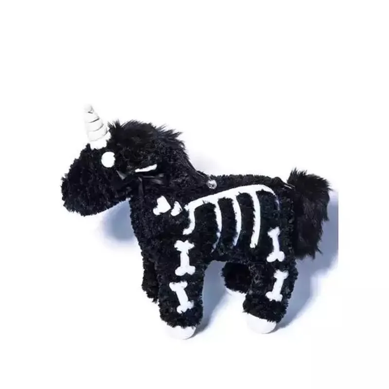 

Punk Girl Shoulder Bag Black Plush Unicorn Handbag Girl Lady Wallet Shoulder Messenger Purse Party Small Bags Chain Pouch Fur