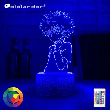 3d Night Lamp Anime Hunter X Hunter Voor Kids Kind Slaapkamer Decor Nachtlampje Dropshipping Manga Gift Hunter X Hunter Night licht