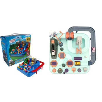 

Car Break Through the Big Adventure Track Car Children Track Toy Car Macaron Color Suit