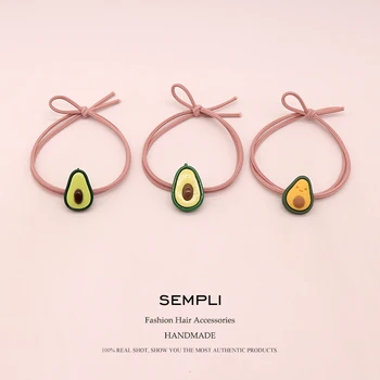

Sempli 21 Kinds Elastic Hair Bands Fruit Rubber Bands for Women's Girls Cute Green Avocado Baby Headwear Hair Accessories