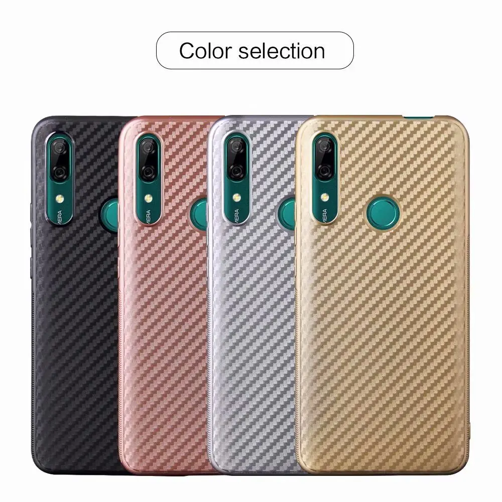 Чехол для телефона из углеродного волокна для huawei P smart Z, чехол для Fundas huawei P smart Z, мягкий чехол, Coque