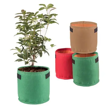 

Fabric Plant Growing Bag For Vegetables Tree Planting Bag Durable Green Nursery Seedling Bag Nutrition Grow Flower Pot 20L/40L