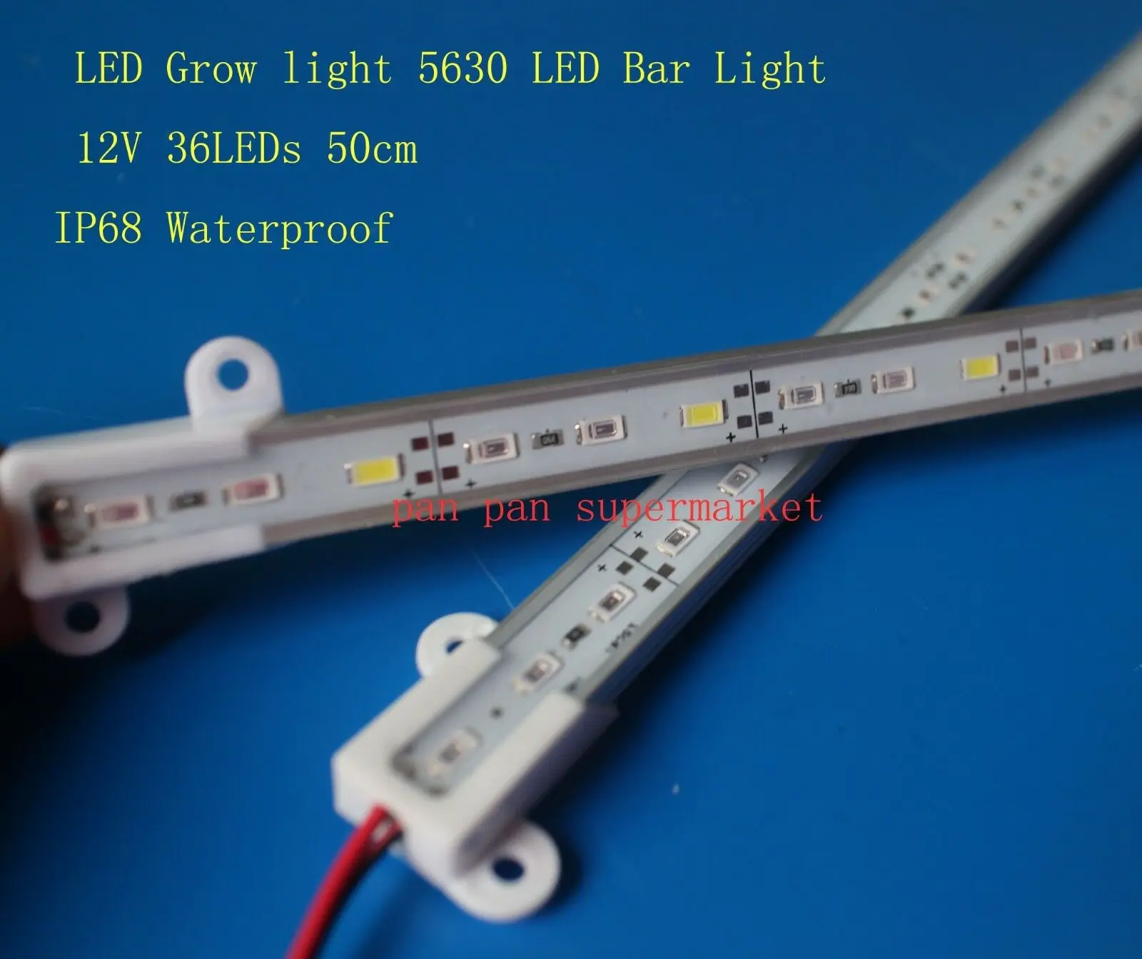 LED 성장 조명 5630 LED 바 조명 12V 36LED 50cm IP68 방수 수족관