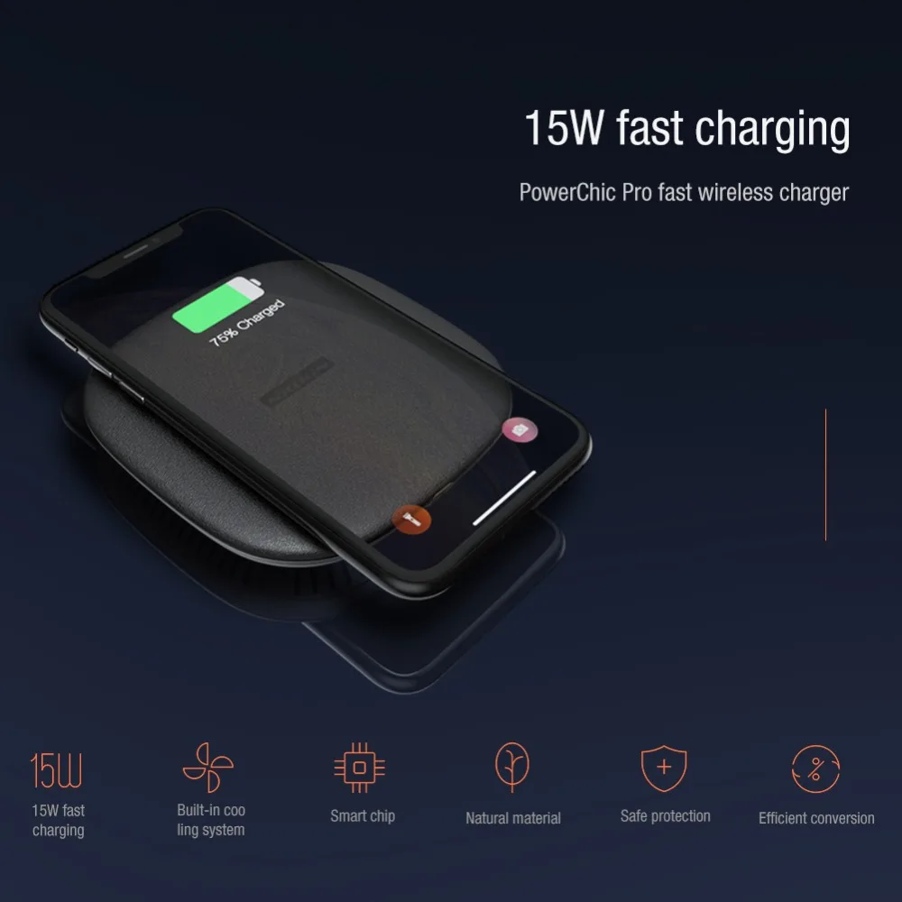 Qi-Certified Wireless Charging Pad Nillkin 15W Wireless Charger Quick Charge for for iPhone Xs MAX//XR//XS//X Huawei Mate 20 Pro Samsung S9 Qi Compatible Devices