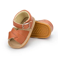 Baby Girl Sandals Baby Shoes Flats Leather Rubber Sole Anti-Slip First Walker Newborn Toddler Sandals Girl Crib Shoes Summer 5