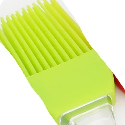 Green Baking Cream Brush Silicone Small Transparent Handle Multi-function High Temperature Barbecue Brush Cake Cream Tools - Цвет: Green