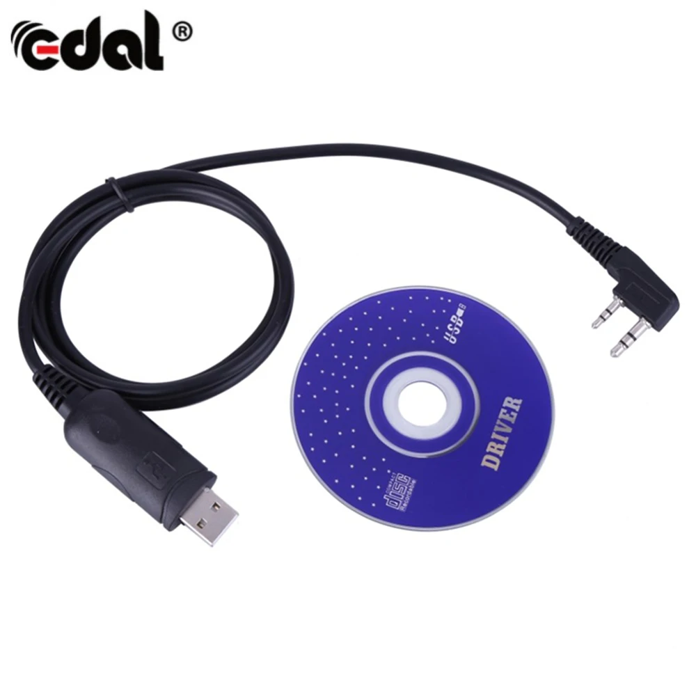 EDAL совместимый USB Кабель для программирования для Baofeng двухстороннее радио UV-5R, BF-888S, BF-F8+ с драйвером CD