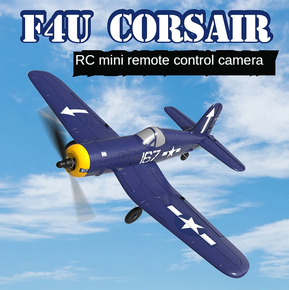 

2020 New F4U 761-8 400mm Wingspan EPP One-Key Aerobic RC Airplane Plane With GHz 4CH Remote Control Aircraft Toy For Children