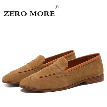 

ZERO MORE Penny Mens Casual Shoes Hot Sale Design Pointed Toe Fashion Shoes Men Slip On Loafers Male Shoes Casual Dress British