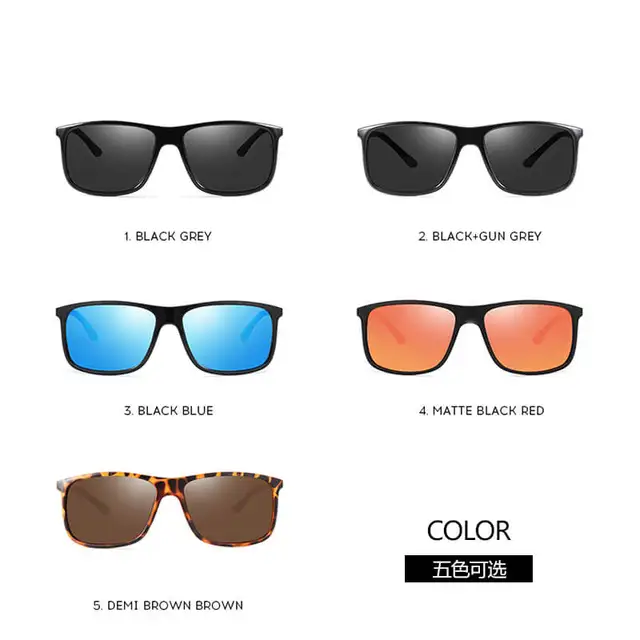 HD Polarized Sunglasses for Men Women Luxury Designer Square Retro Aluminum Frame Driving Sun Glasses Uv Protection 3