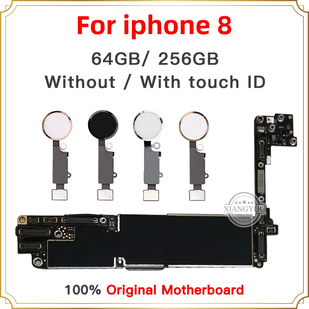 Материнская плата для iphone 8 64 ГБ/256 ГБ без/с Touch ID Оригинальный разблокированный Logic