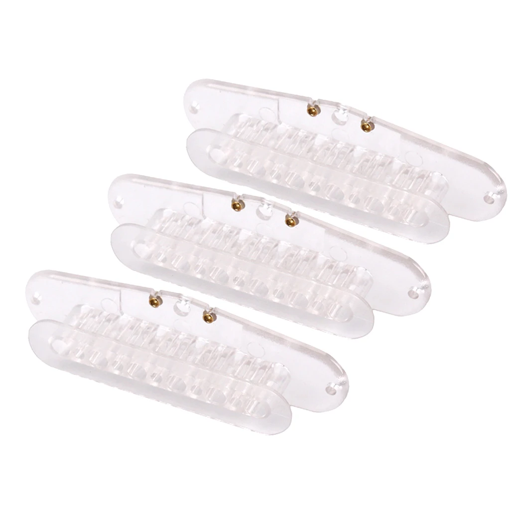 3pcs Clear 48mm Screw Side Single Core Bobbin For Electric Guitar And Bass