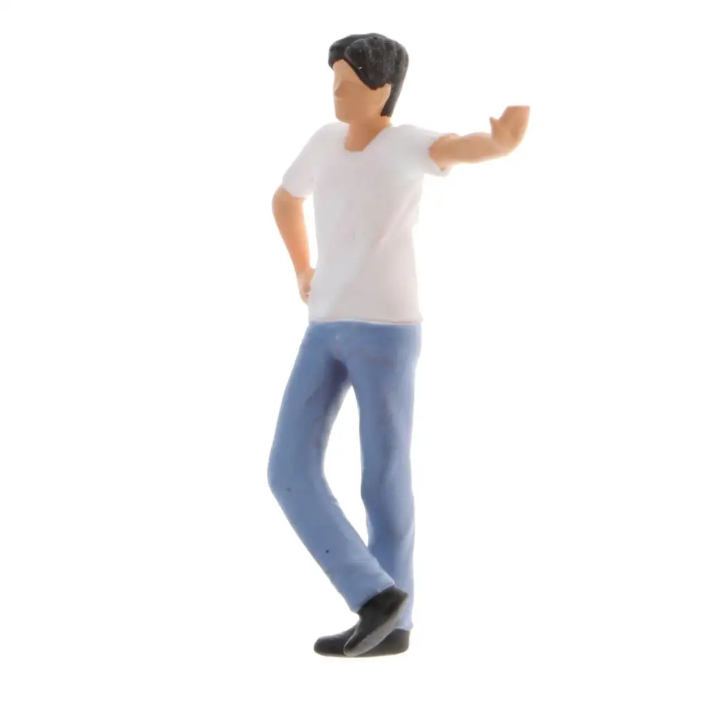 1/64 Model Street Greeting Scenes Man Figure Dolls Building Table Decor Resin Model Movie Character Doll Action Figure Shows