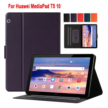 

For Huawei T5 10 New Business Case For Huawei MediaPad T5 10 AGS2-W09/L09/L03/W19 Honor Pad 5 10.1" PU leather flip stand cover